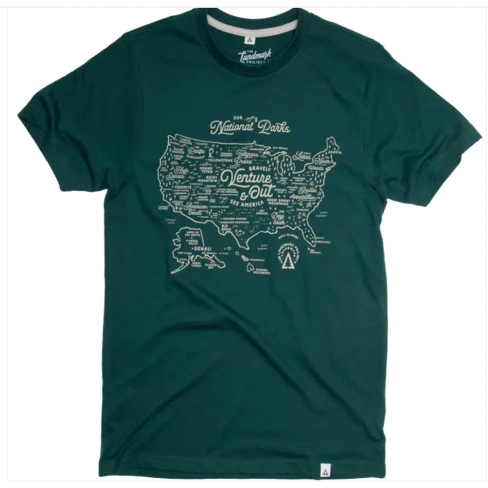 REI The Landmark Project National Parks Map T-Shirt
